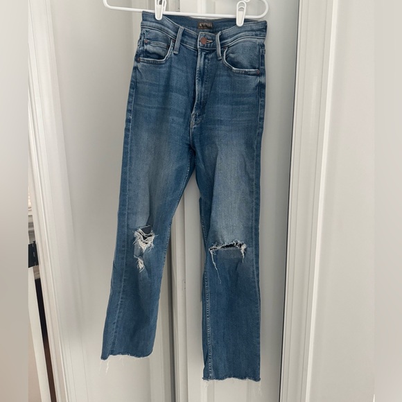 MOTHER Denim - MOTHER High Waisted Rider Ankle Fray Jeans